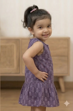 Girls Summer Special Printed Mini Frock – Soft & Comfortable Dress