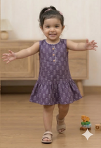 Girls Summer Special Printed Mini Frock – Soft & Comfortable Dress