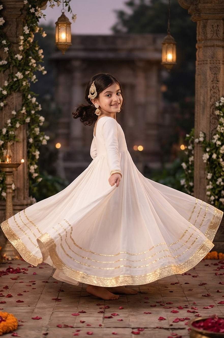 Golden Grace Kids Anarkali