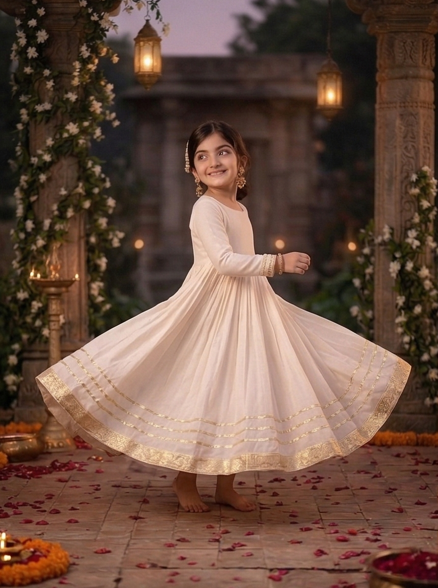Golden Grace Kids Anarkali