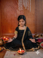 Mini Maharani Black Anarkali