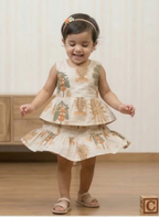 Printed Rayon Kids Skirt & Top Set