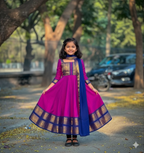 Kids Traditional Vichitra Silk Gown