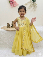 Mini Princess Floral Anarkali Set