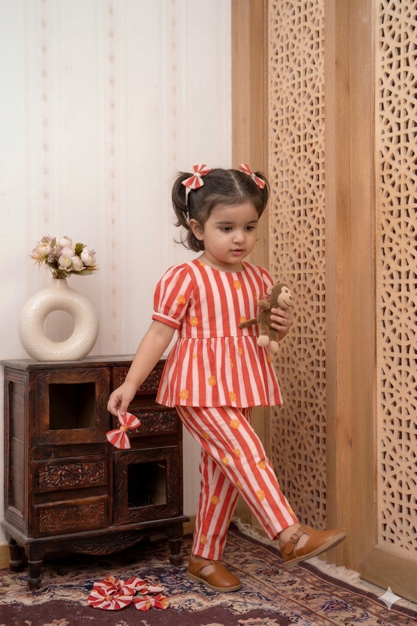 Candy Stripe Printed Co-Ord Set