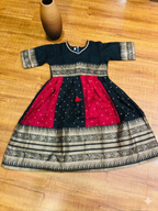 Foil Print Rayon Frock for Girls