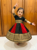 Foil Print Rayon Frock for Girls