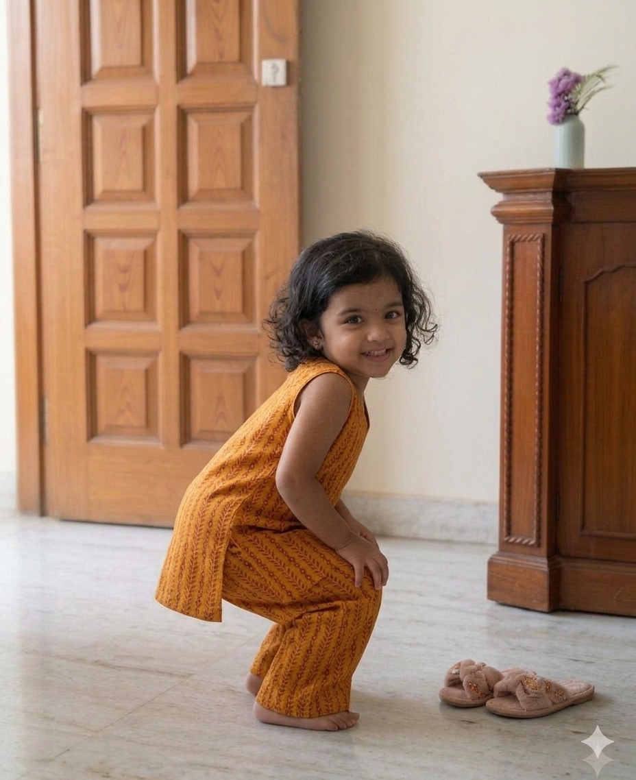 Comfort Fit Printed Ethnic Wear Set for Girls