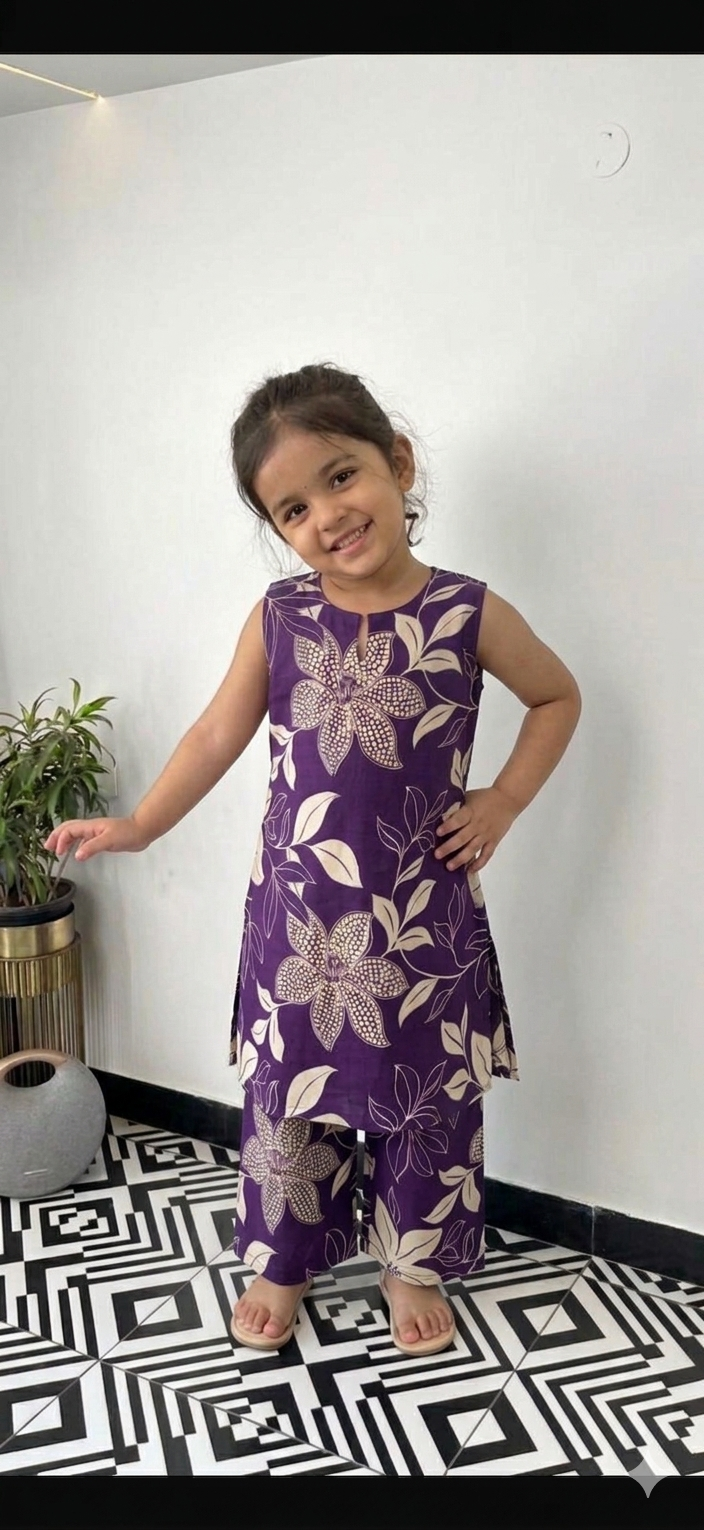 Purple Blossom Kids Outfit