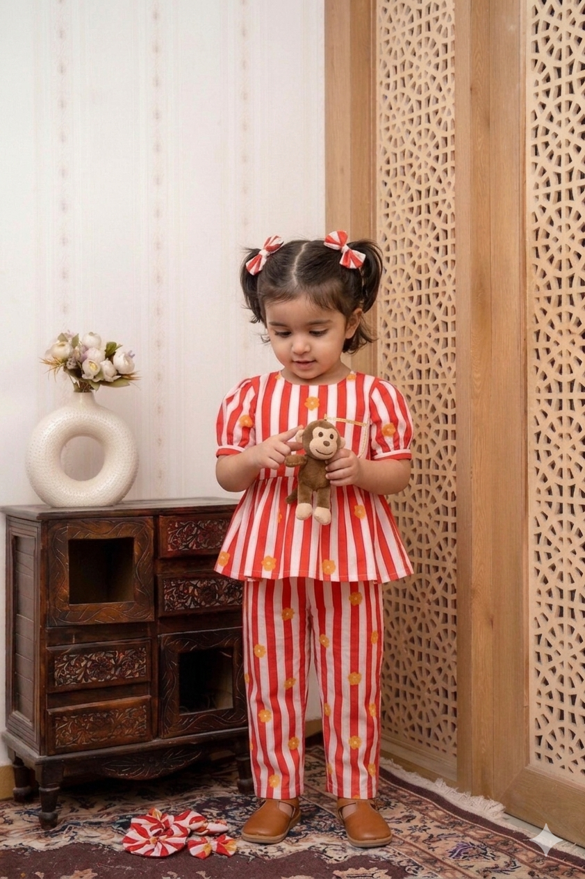 Candy Stripe Printed Co-Ord Set