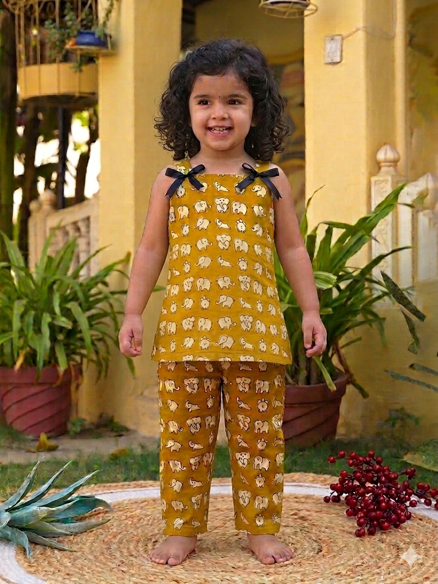 Little Elephant Rayon Co-Ord Set