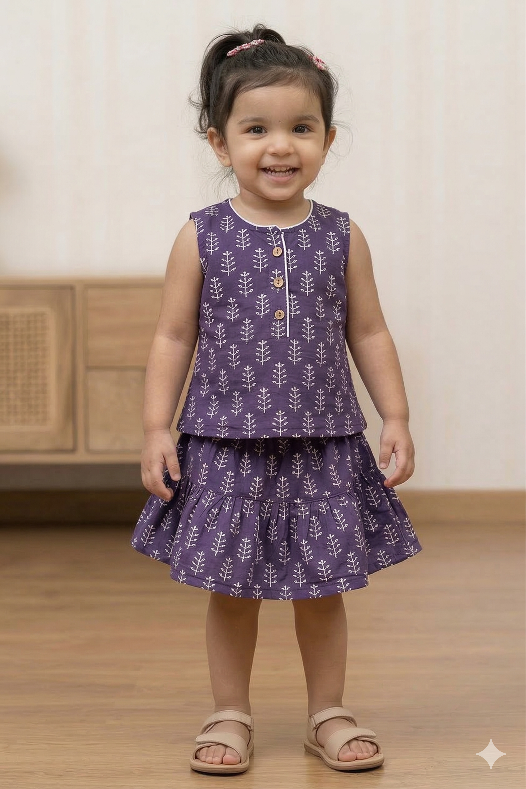 Girls Summer Special Printed Mini Frock – Soft & Comfortable Dress