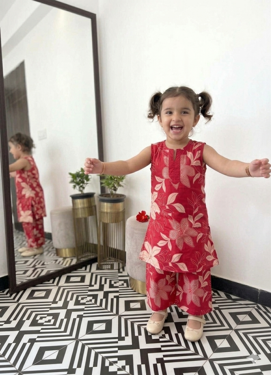 Blooming Grace Kurta Pant Set