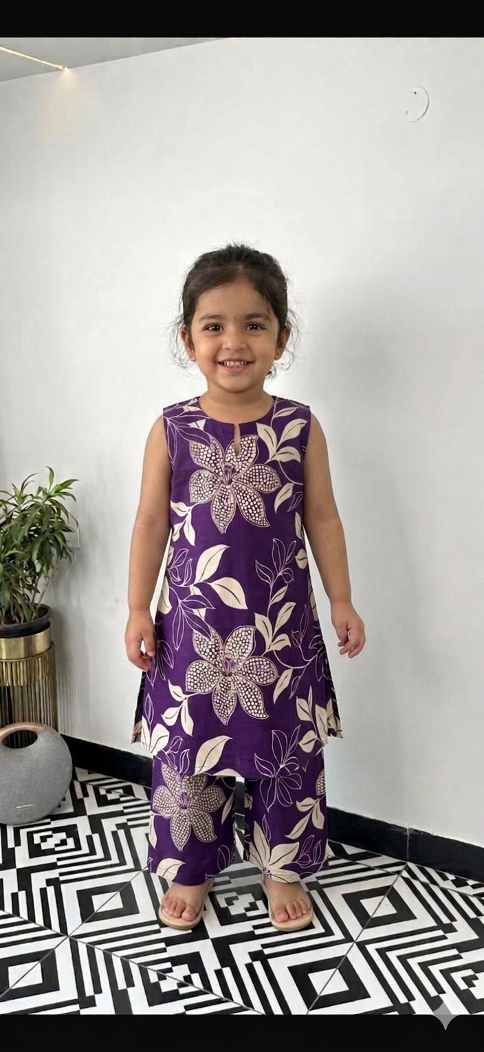 Purple Blossom Kids Outfit