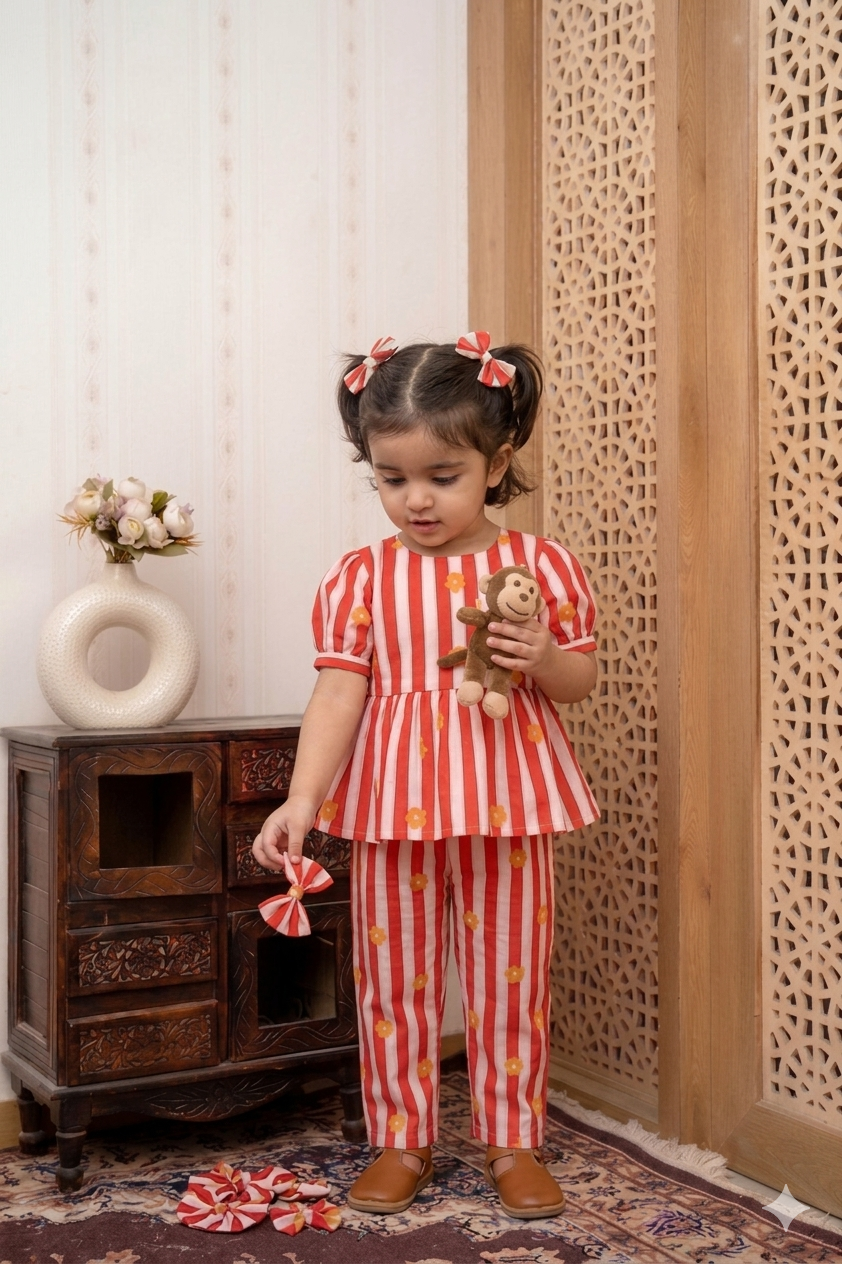 Candy Stripe Printed Co-Ord Set