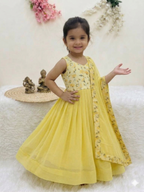 Mini Princess Floral Anarkali Set