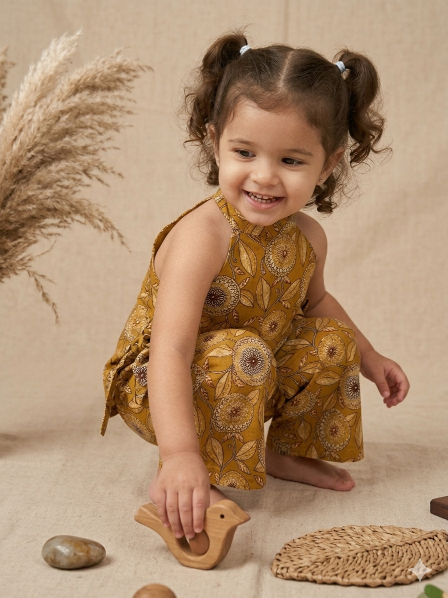 Mustard Bloom Rayon Co-Ord Set