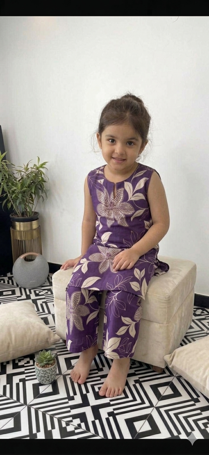 Purple Blossom Kids Outfit
