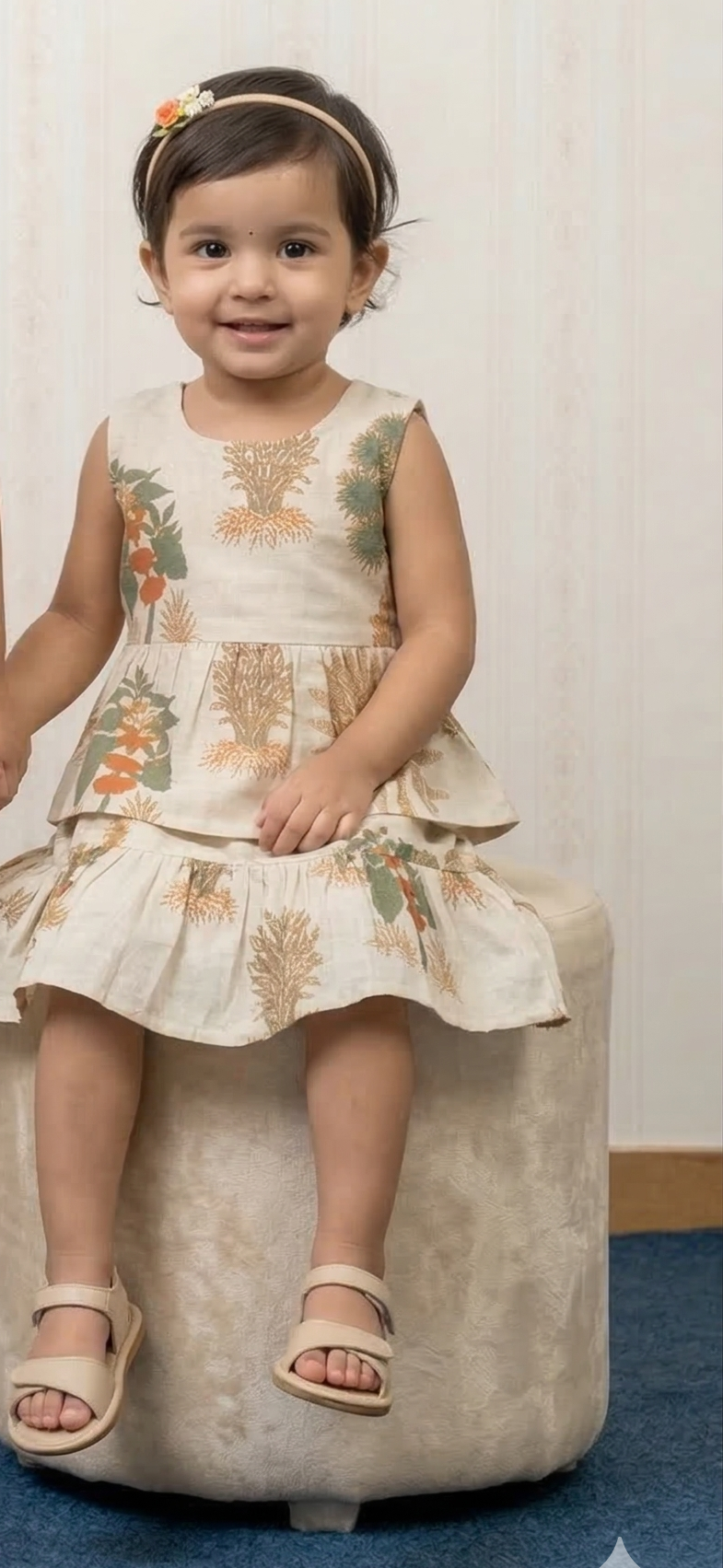 Printed Rayon Kids Skirt & Top Set
