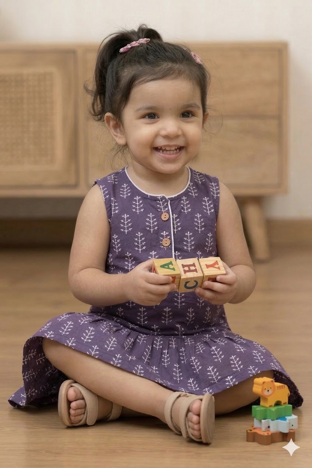 Girls Summer Special Printed Mini Frock – Soft & Comfortable Dress