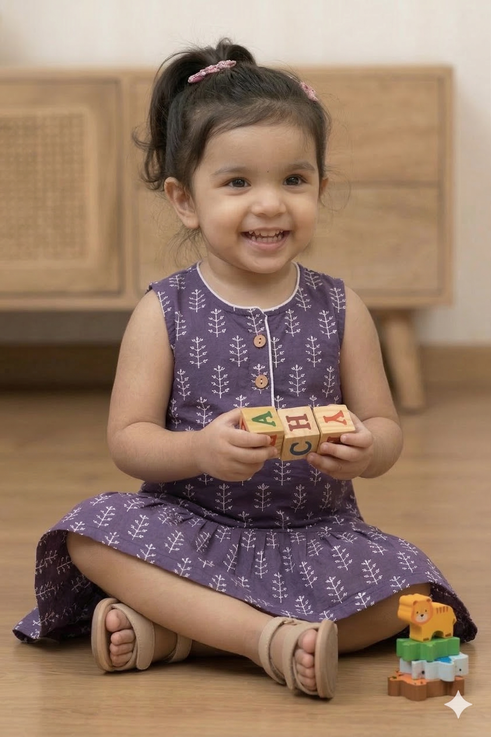 Girls Summer Special Printed Mini Frock – Soft & Comfortable Dress