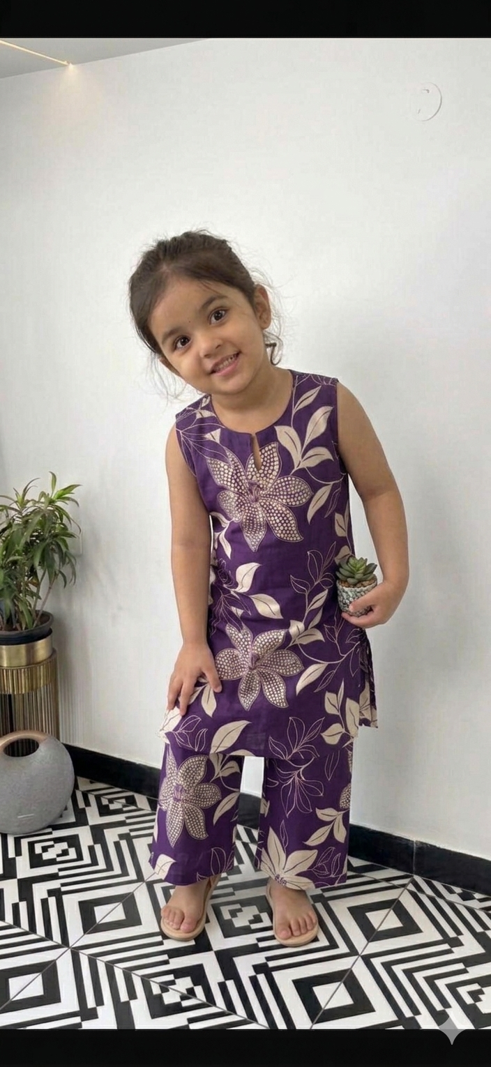 Purple Blossom Kids Outfit