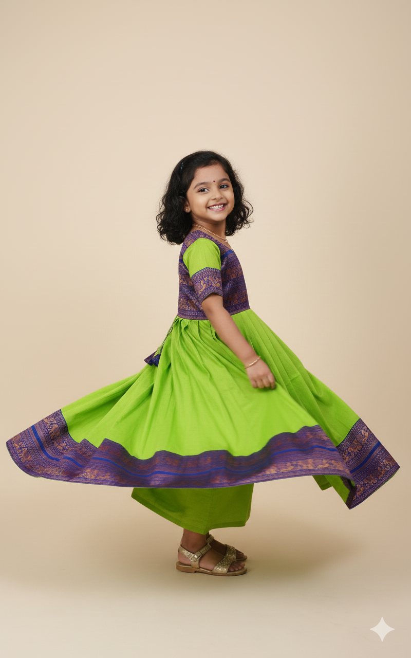 Sweet Angel Chanderi Flare Dress