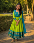 Kids Traditional Vichitra Silk Gown