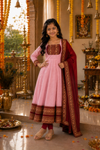 Girls Festive Anarkali Dress with Dupatta