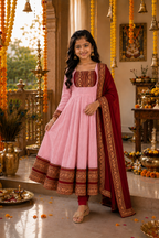 Girls Festive Anarkali Dress with Dupatta