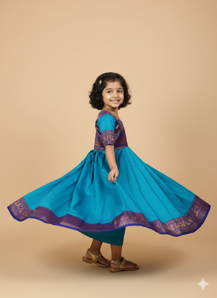 Sweet Angel Chanderi Flare Dress