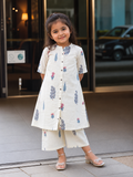 Slub Rayon Printed Kids Kurta & Pant Set