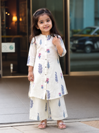 Slub Rayon Printed Kids Kurta & Pant Set