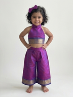 Stylish Kids Chanderi Cotton Co-Ord Set – Festive Wear for Girls