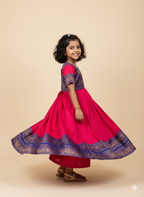 Sweet Angel Chanderi Flare Dress