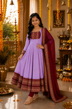 Girls Festive Anarkali Dress with Dupatta