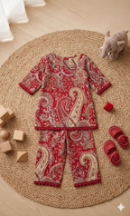 Trendy Red Ethnic Wear Set for Girls