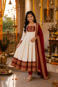 Girls Festive Anarkali Dress with Dupatta
