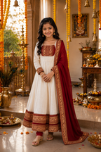 Girls Festive Anarkali Dress with Dupatta