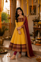 Girls Festive Anarkali Dress with Dupatta