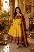 Girls Festive Anarkali Dress with Dupatta