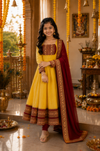 Girls Festive Anarkali Dress with Dupatta