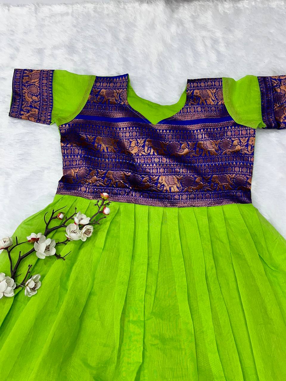 Sweet Angel Chanderi Flare Dress