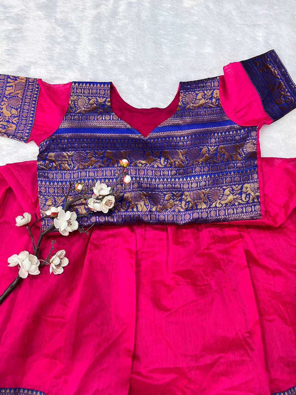 Sweet Angel Chanderi Flare Dress