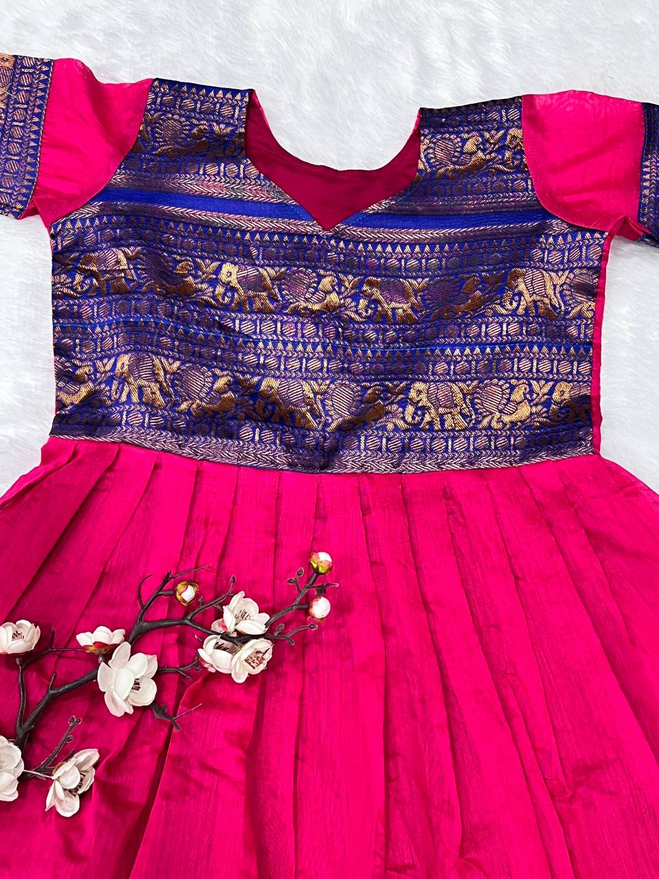 Sweet Angel Chanderi Flare Dress