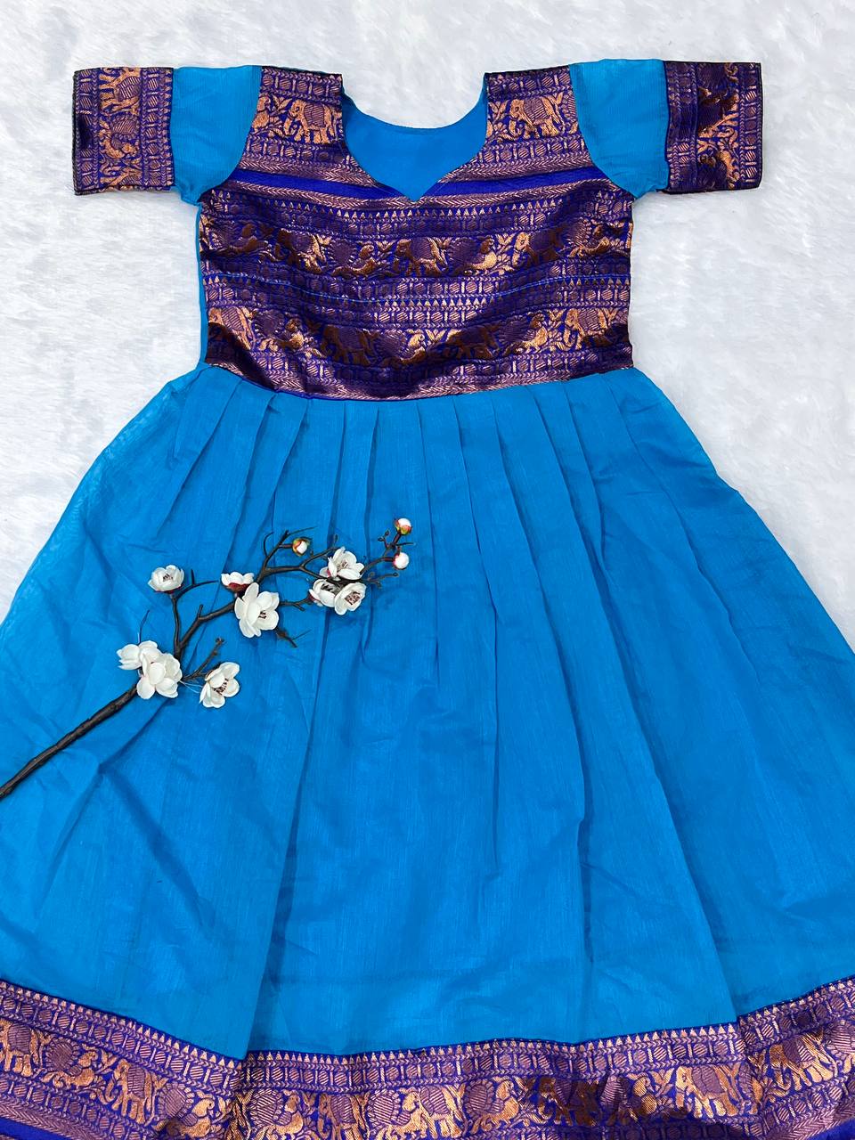 Sweet Angel Chanderi Flare Dress